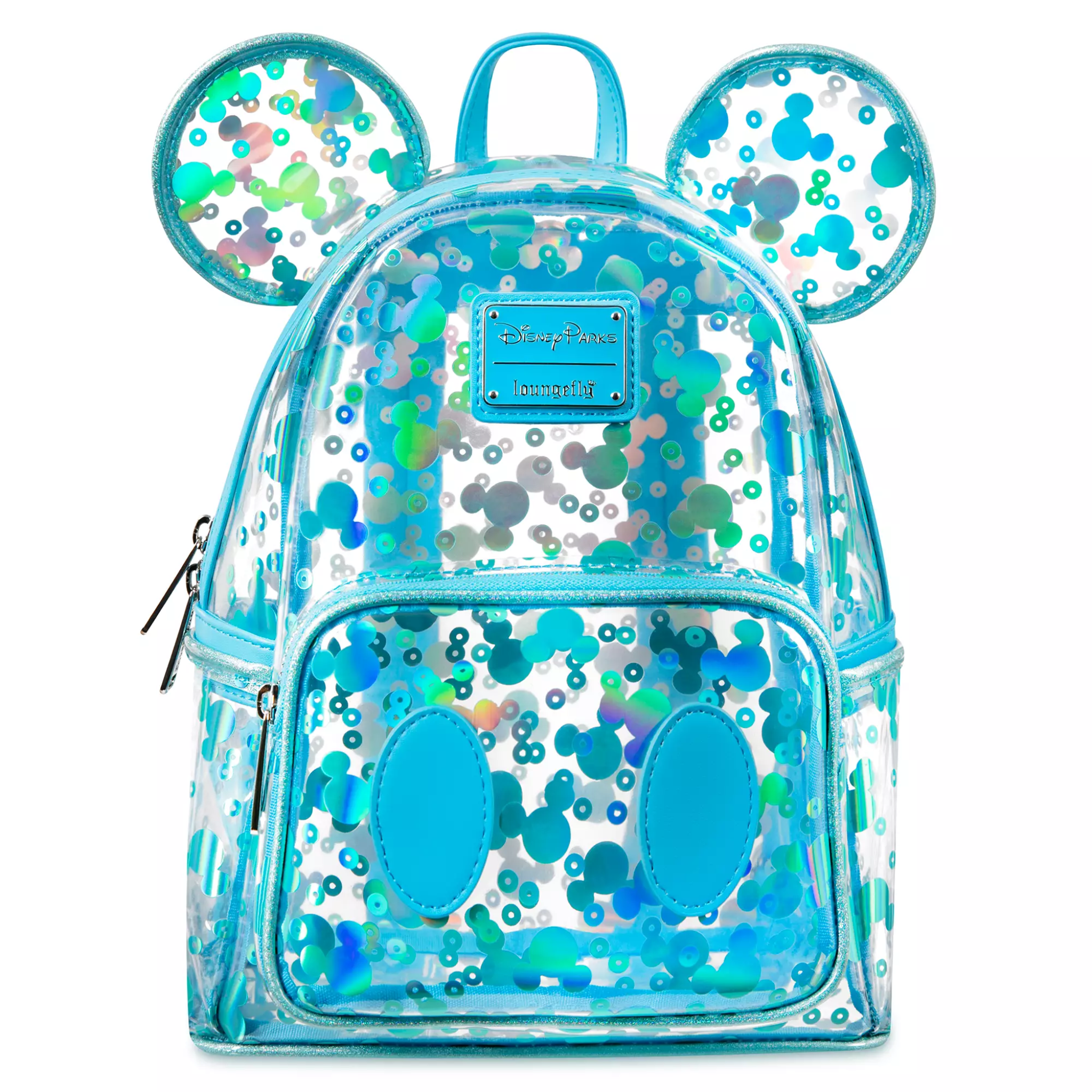Disney Parks Loungefly Mini Backpack – Clear Mickey Mouse Icon Design – The Park Drop