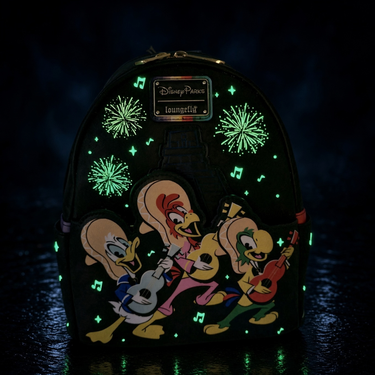 Disney Parks Epcot Mexico Three Caballeros Glow Loungefly