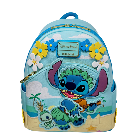 Disney Parks Loungefly Stitch Hula Mini Backpack
